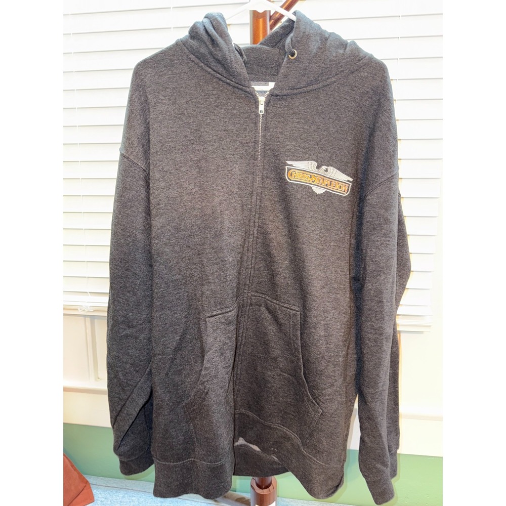 Chris Stapleton All American Road Show Tour Jacket Gray Hoodie Men's Size XL